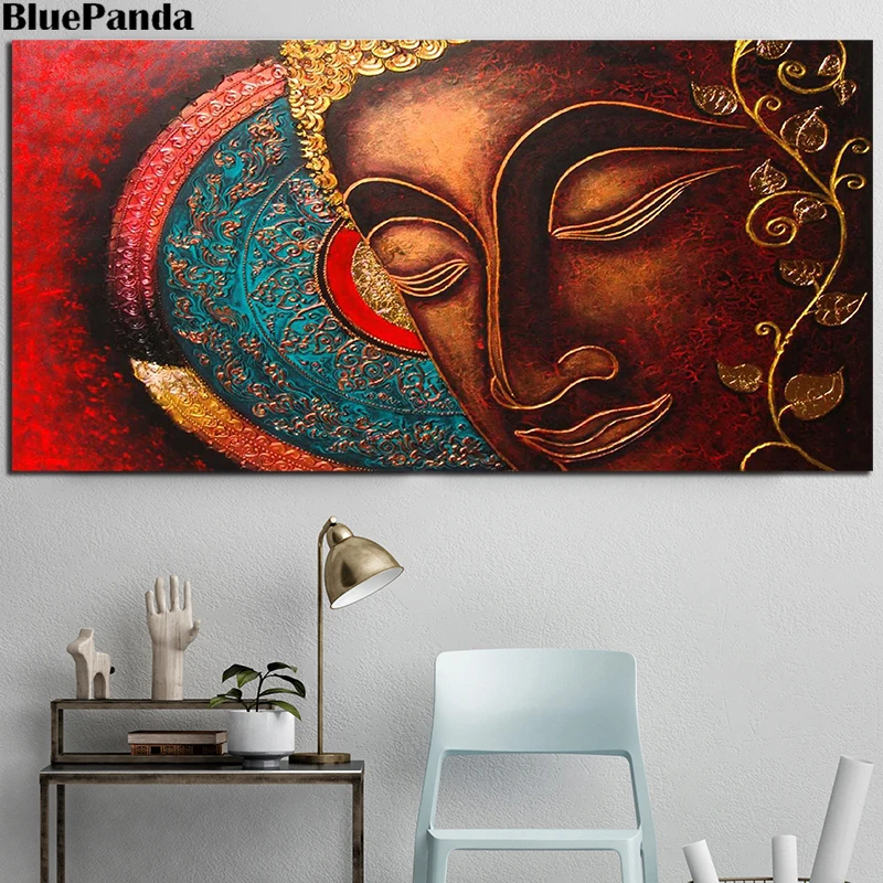 Освещение Будда Буддизм искусство буддизм масляная Картина на холсте печать