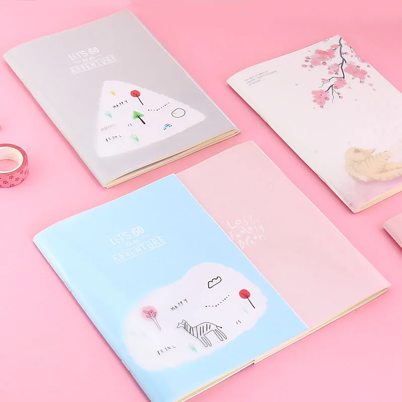 Платье-пачка 4 шт./компл. Kawaii милые цветы Birds кошек и тетрадь с животными картина из записной книжки журнал запись офисные школьные принадлежности, блокноты в H0197