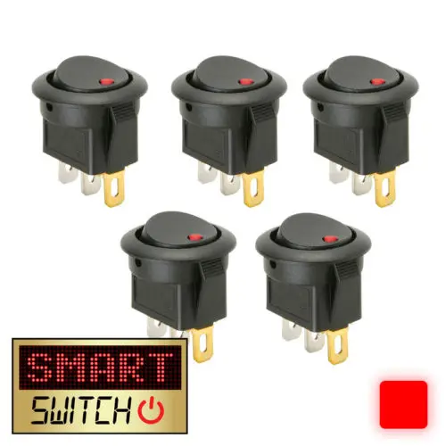 12 V автомобильный водонепроницаемый Вкл/Выкл Круглый Рокер точечный