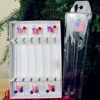 buy 6 get 1 hand made murano glass u s a flag pattern decoration swizzle stick birthday party glass cocktail shaker set