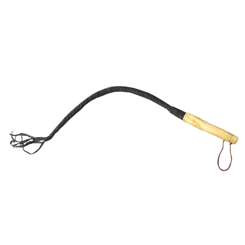 LOCLE 70cm Hand Made Braided Riding Whips Horse Racing Bull Leather or Wooden Handle Equestrian Horse Whip Riding Crop