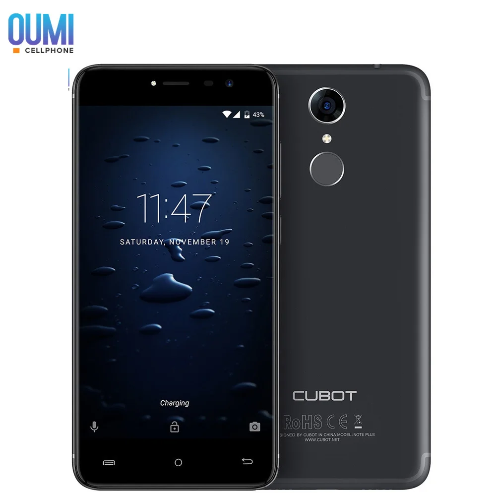 Cubot Note плюс 4 г смартфон 5 2 'ɺndroid 7 0 MTK6737T ядра 1 ГГц 3 ГБ + 32 13.0MP две камеры