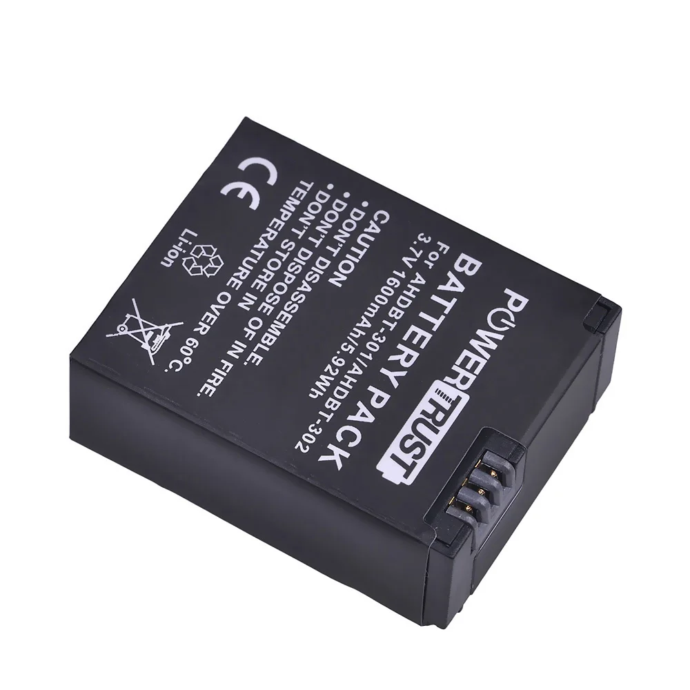 2x1600 mAh AHDBT-301 AHDBT301 запасная батарея для GoPro 3 Gopro HD HERO3/3 + и AHDBT-201/AHDBT 301/AHDBT-302 |