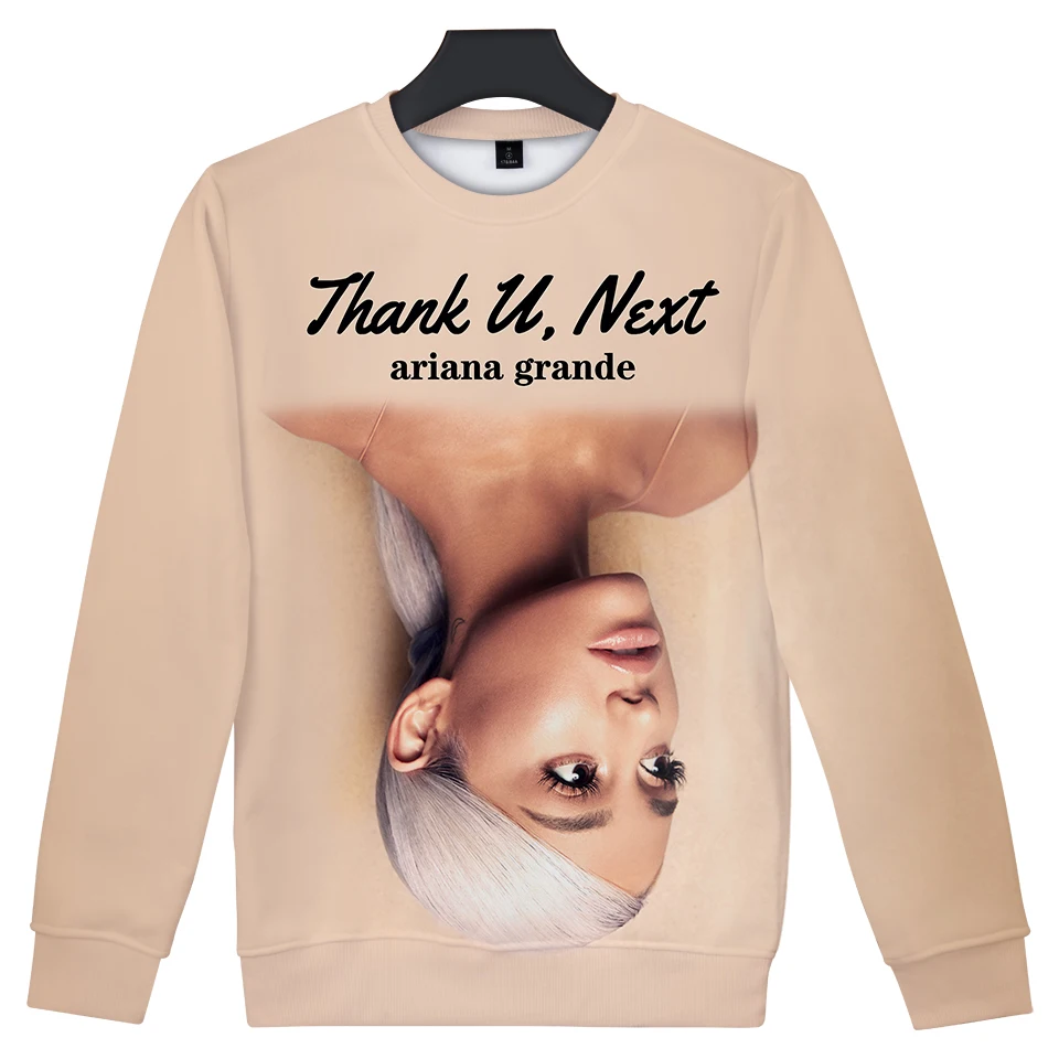 Ariana Grande, 3D Толстовка с капюшоном, Женская толстовка с длинным рукавом, свитшот с круглым вырезом, уличная одежда Harajuku размера плюс