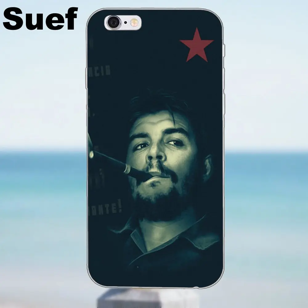 Suef Che Guevara Cigare для iPhone X 4 4S 5 5S 5C SE 6 6S 7 8 Plus Samsung Galaxy A3 A5 J1 J3 J5 J7 2016 2017 мягкий Quinn телефон |