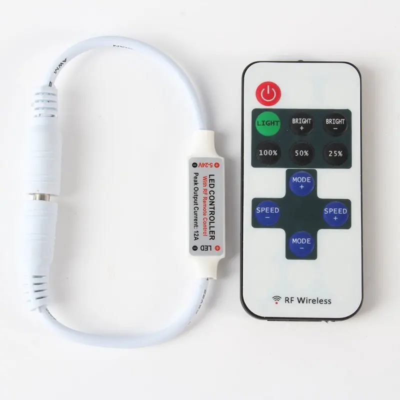 Мини RF беспроводной пульт дистанционного управления Led диммер для Одноцветный