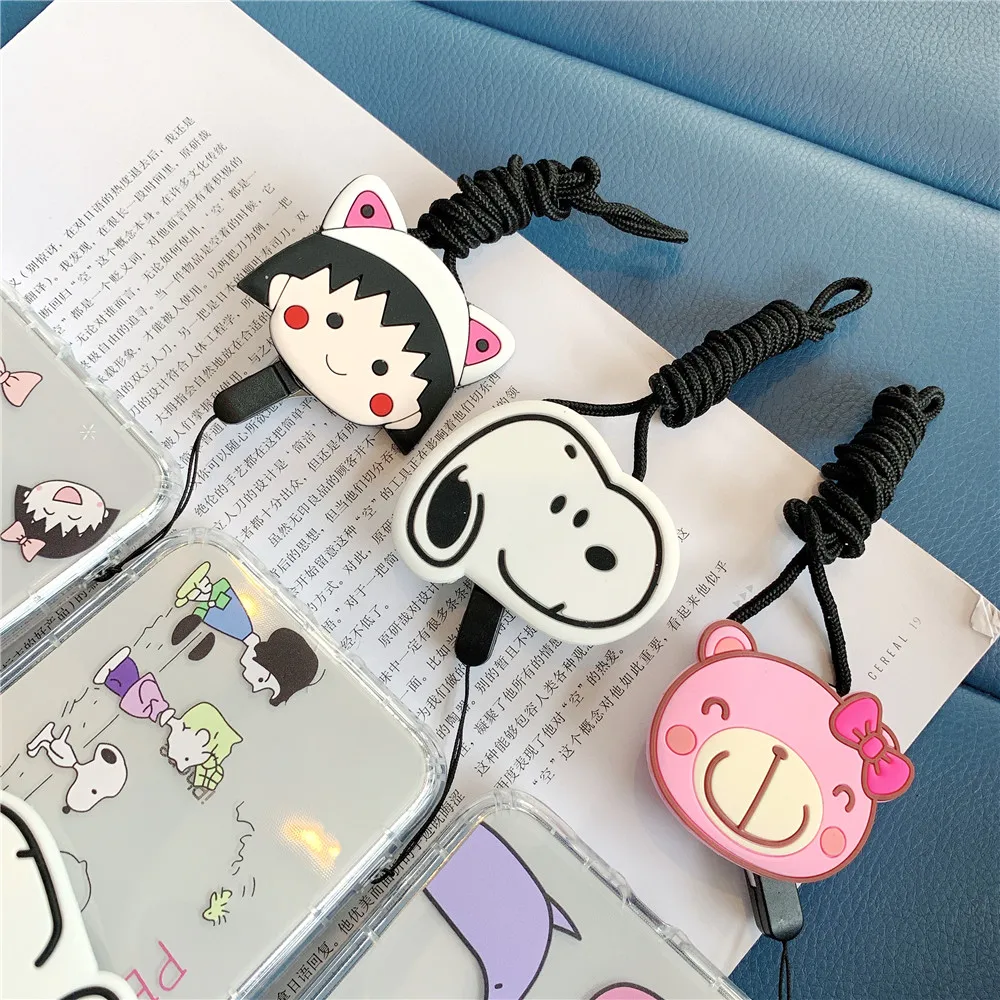 Милый многофункциональный чехол Chibi Maruko puppy Bracket lanyard Для iPhoen X XS MAX XR 6 6s 7 8 Plus