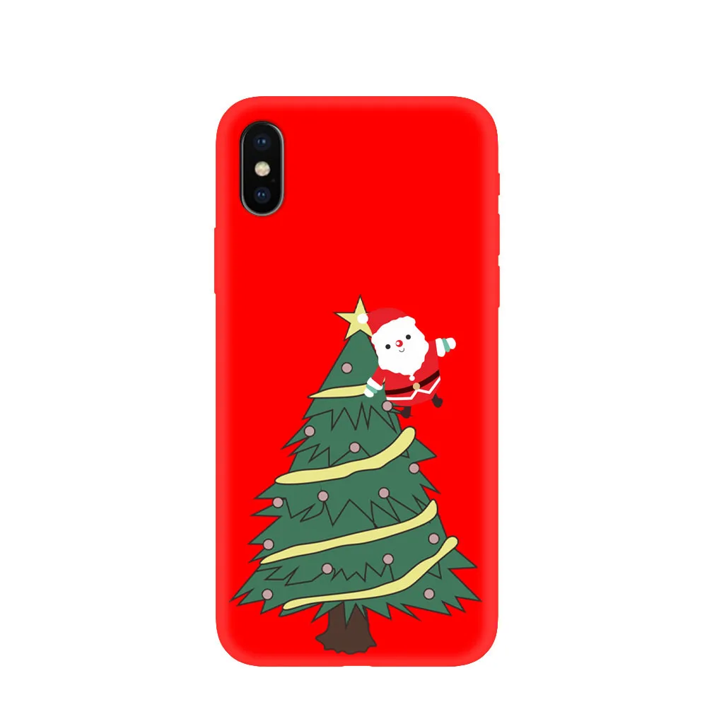 QIWEEK чехол для телефона iPhone 6 6S 7 8 Plus X XR XS Max милый мультфильм Рождество Санта Клаус
