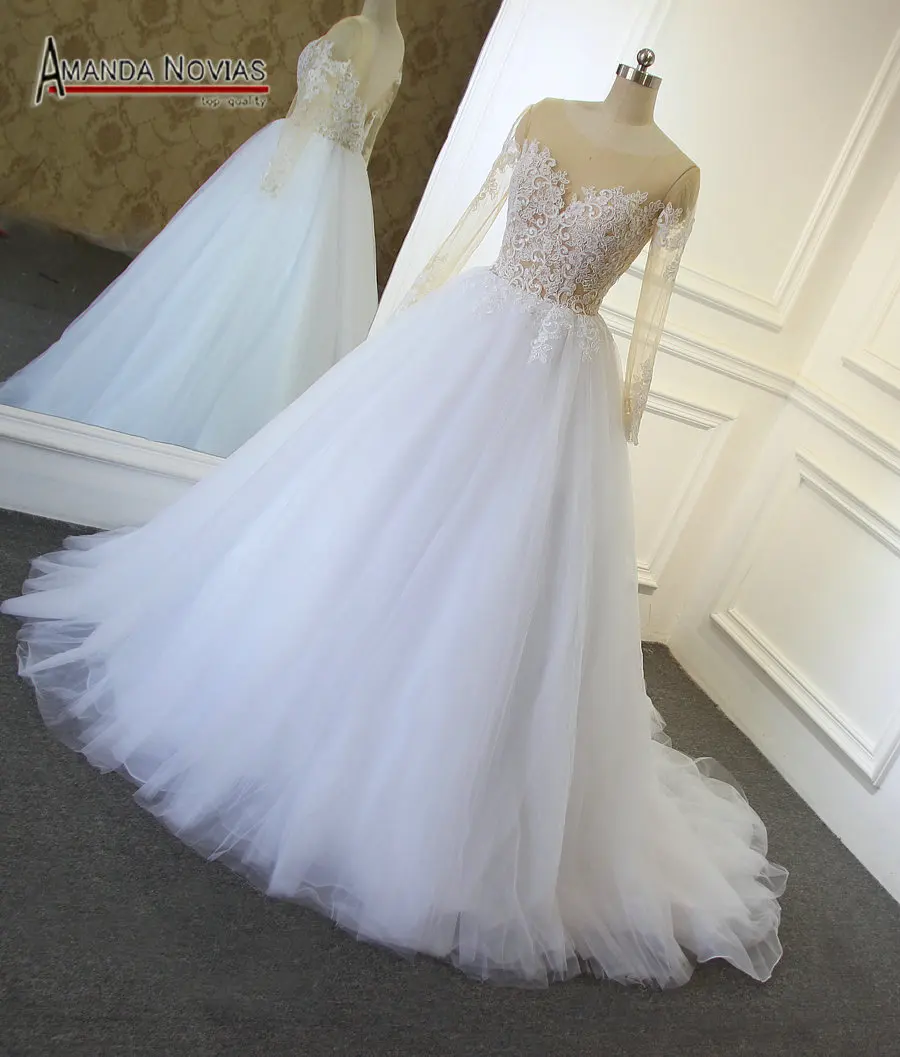 Новинка 2019 кружевной топ Аманда новиас простое Тюлевое свадебное платье А