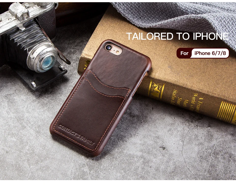 Роскошный кожаный флип-чехол Crazy Horse для iPhone 7 8 держатель для карт чехол Coque Fundas для iPhone 7 8 карман на молнии для монет Чехол для телефона