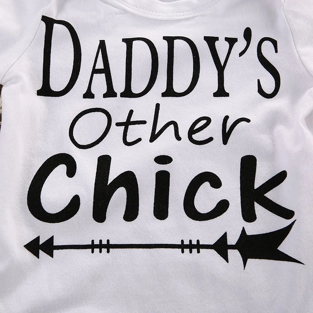 GRNSHTS для новорожденных девочек 4 шт. Father's Day с длинным рукавом наряд штаны