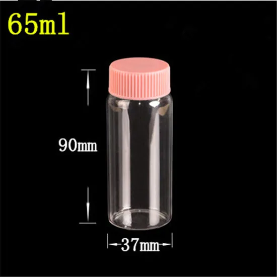 

Стеклянные банки 37*90*24 мм 65 мл с пластиковой крышкой, прозрачные пустые стеклянные бутылки, банки, контейнеры 12 шт./лот