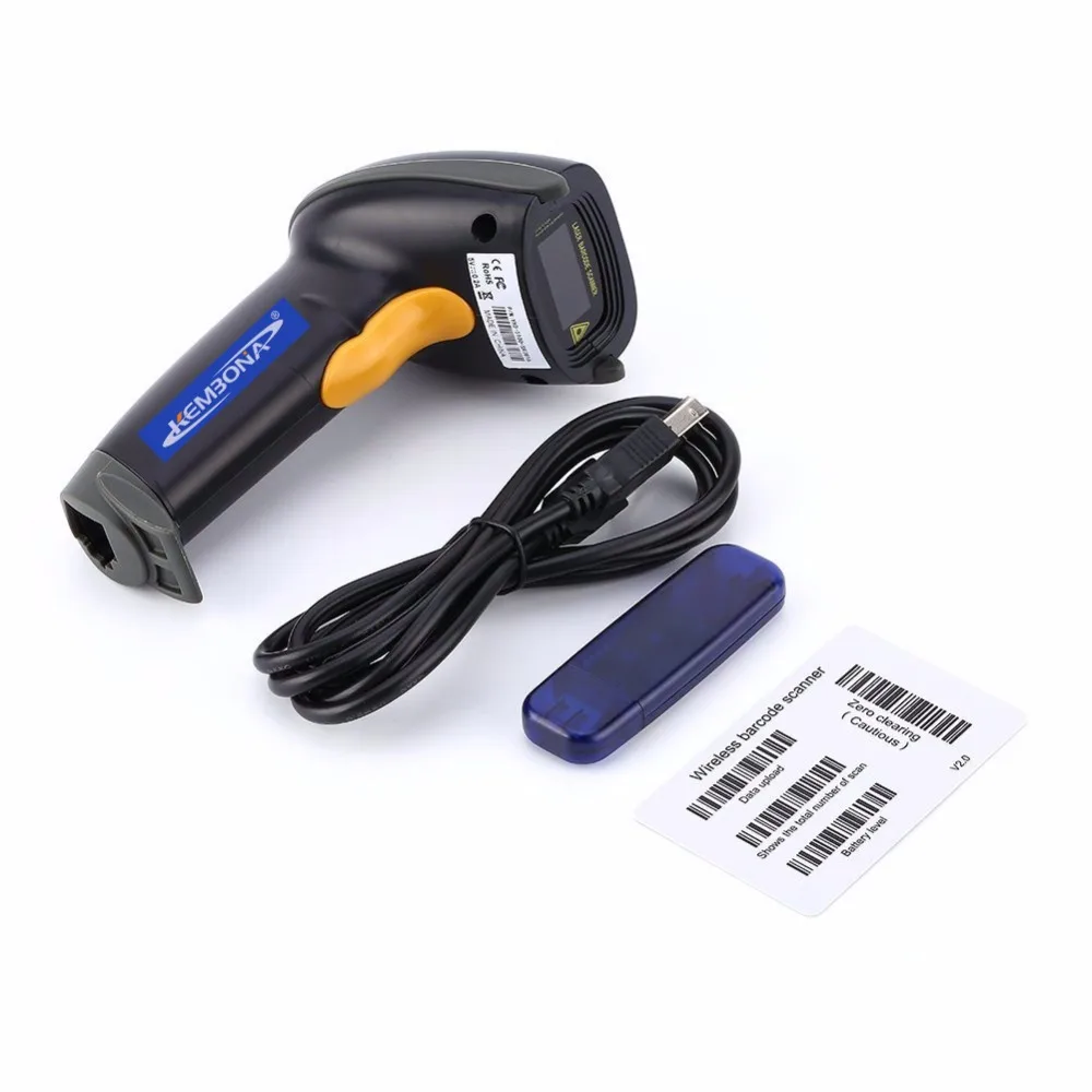 KEMBONA беспроводной USB сканер штрих кодов 32 бит 433 МГц Ручной лазерный кода|bar code|usb