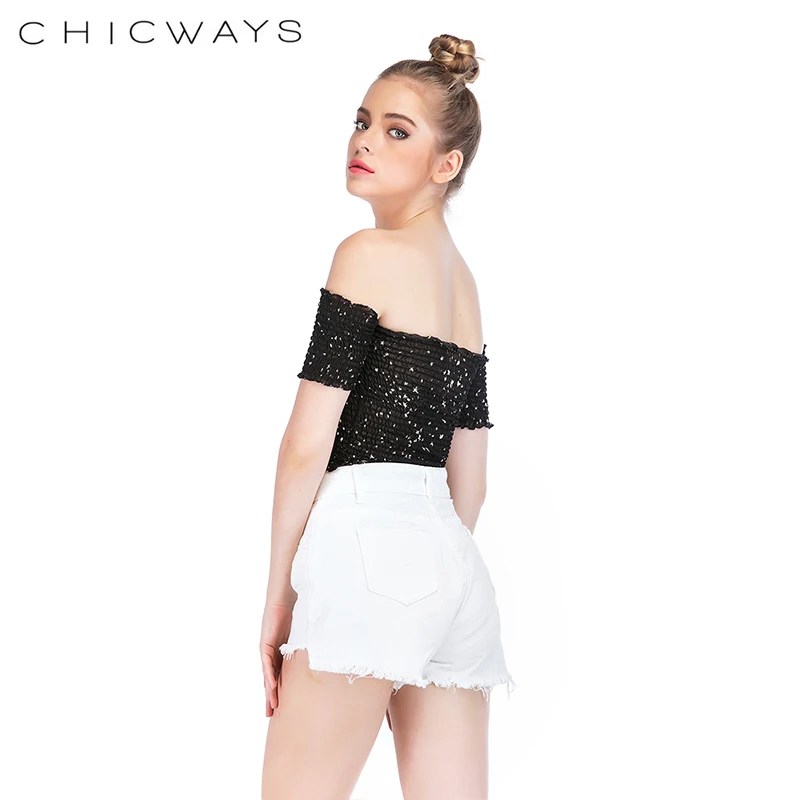 Chicways шифона с принтом майка открытыми плечами цветочный сексуальные плетения