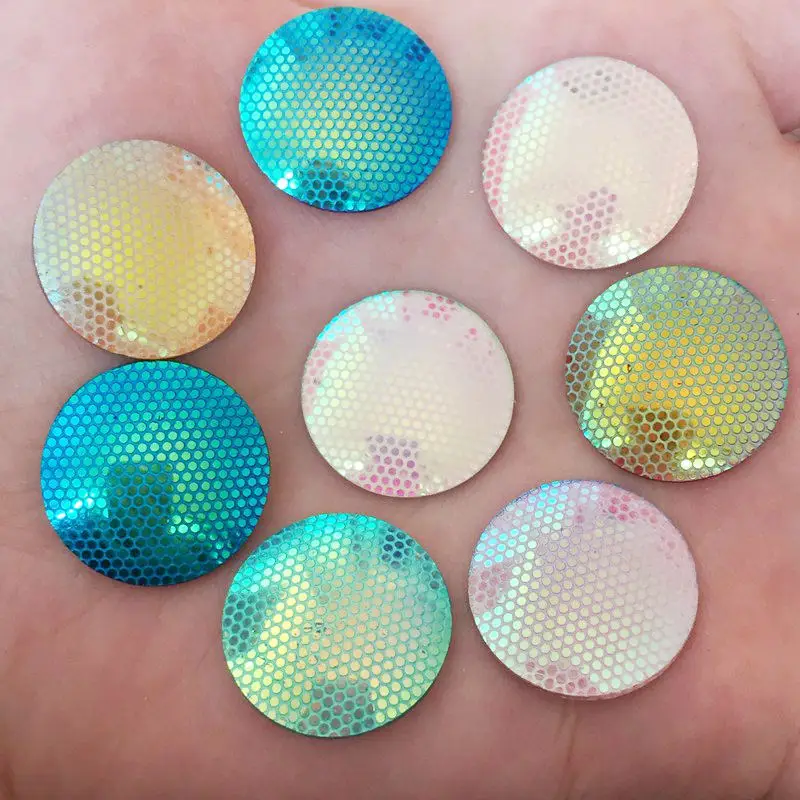 Новые DIY 10 шт 20 мм AB смолы Круглые FlatBack Аксессуары для скрапбукинга свадебные