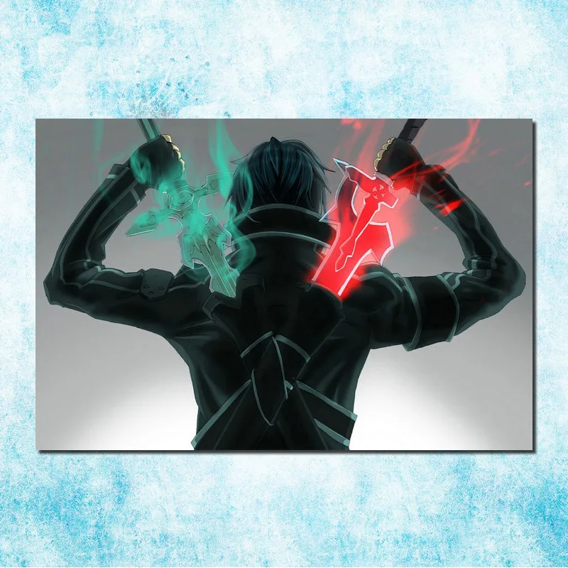 Меч Искусство Интернет горячие аниме Арт Шелковый Холст плакат 13x20 24x36 дюймов