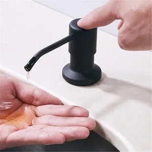 Диспенсер для жидкого мыла, из нержавеющей стали, черный