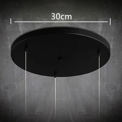 Round Base Винтажная креативная большая Подвесная лампа подвесной светильник стеклянный абажур для Дома кухни столовой гостиной бара кафе - Цвет корпуса: Round Base
