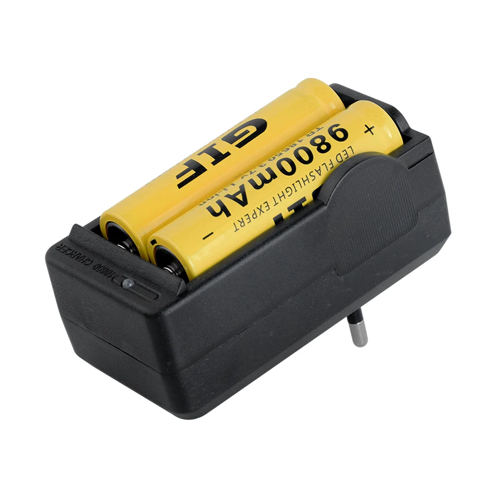 4/8 шт. 18650 Батарея 3,7 V 9800mAh литий-ионный аккумулятор с Зарядное устройство для фонарик батарея, батарея литиевая батарея+ 1 шт. EU Зарядное устройство