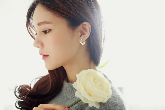 Женские серьги гвоздики с золотым и серебряным покрытием|boucles d'oreille women|boucle