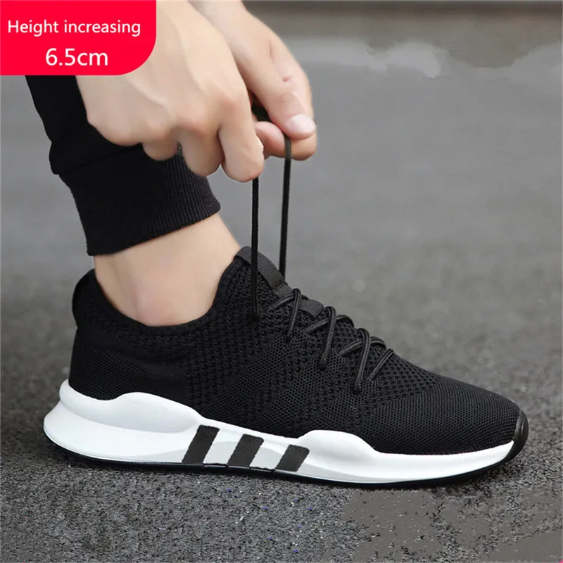 Fashion Comfortable Lightweight Casual Mesh Sport Shoes with Hidden Insole Height Increase 6 CM Elevator Sneakers for Men |