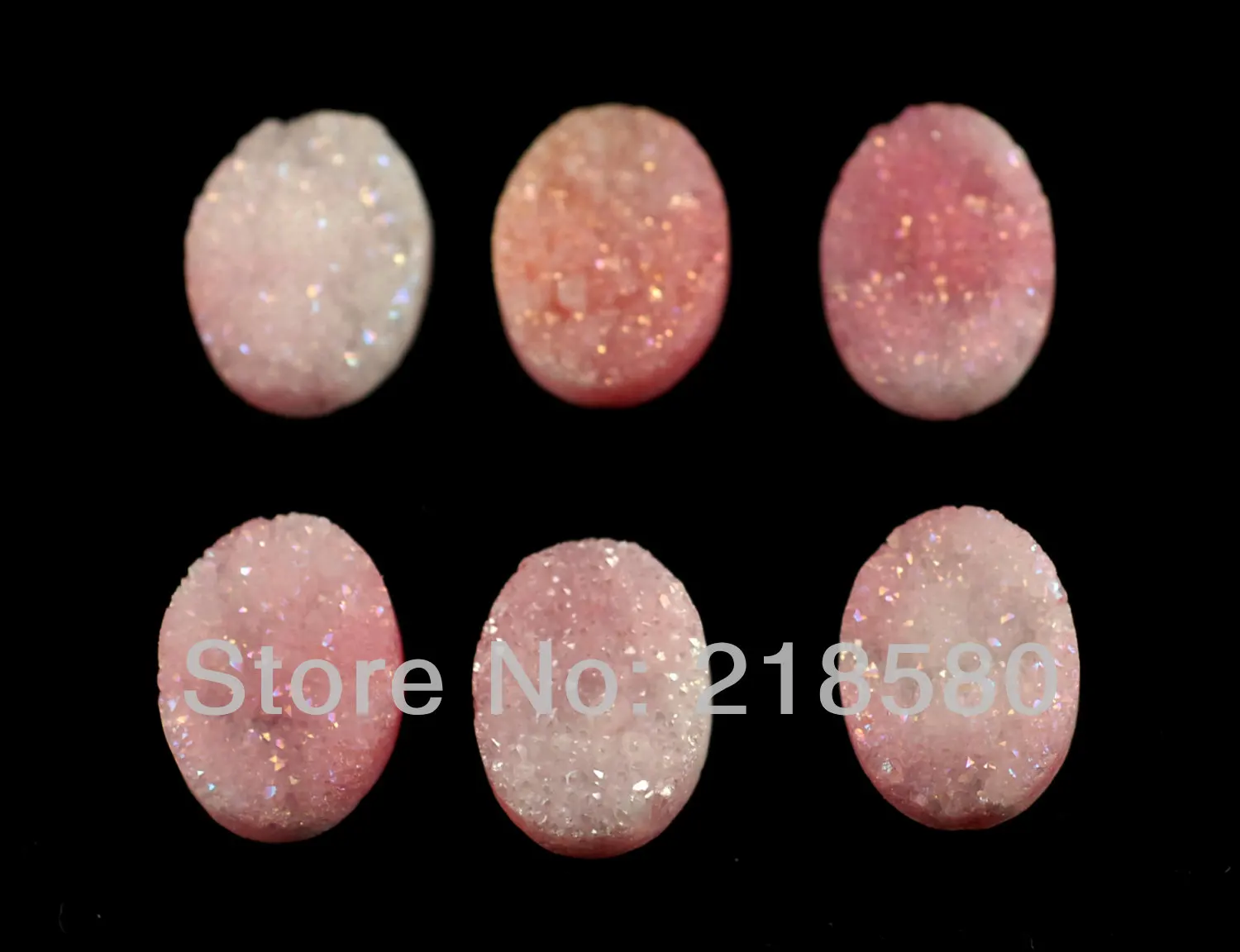 

_ 25 шт., розовые кварцевые овальные бусины-кабошоны Drusy Druzy 13 мм x 18 мм