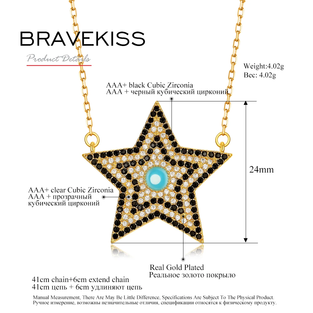 BRAVEKISS пентаграмма ожерелье s &amp Подвески Женская Черная цепочка звезда Подвеска