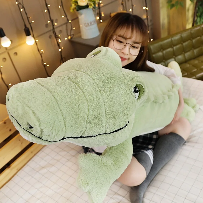 Green Мягкие плюшевые игрушки из крокодиловой кожи, куклы из аллигатора, Kawaii, подушка для детей, рождественские подарки - Цвет: Green