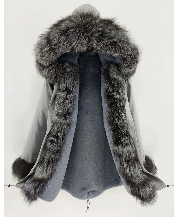 23 OFTBUY, зимняя куртка, Женское пальто с натуральным мехом, длинная парка, верхняя одежда, парки, натуральный Лисий мех, воротник, капюшон, толстая, теплая, уличная одежда, новинка - Цвет: 23