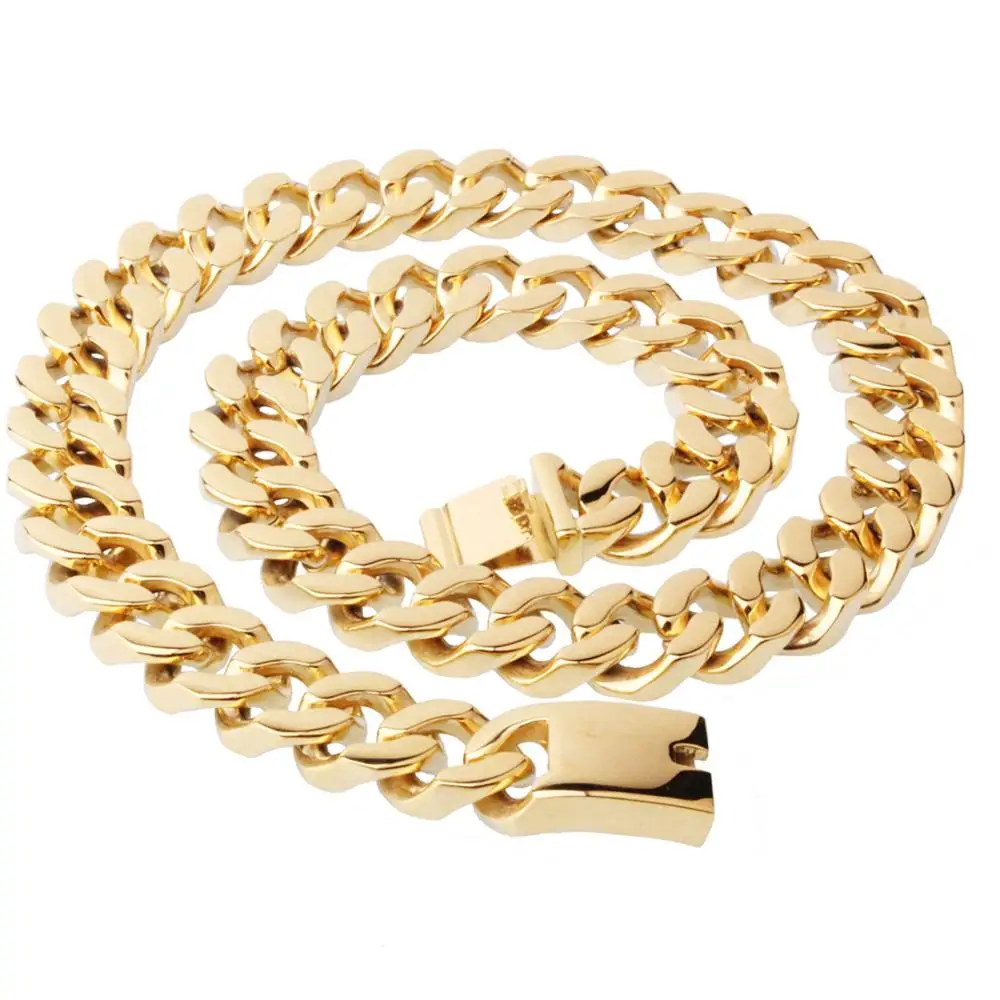 Мужские ювелирные изделия из нержавеющей стали 20 мм Широкий тяжелый Огромный