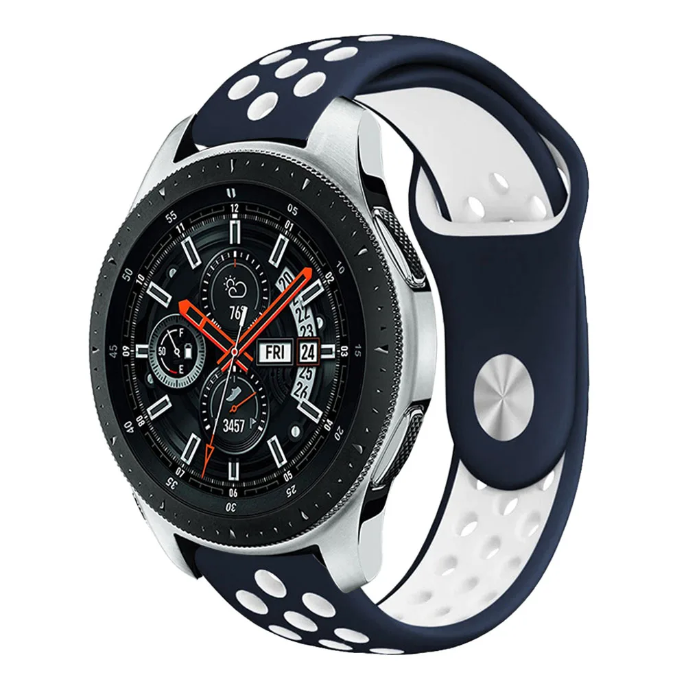 Midnight blue white Замена Hero Iand, спортивный силиконовый Классический ремешок, браслет для huawei Watch GT, браслет, ремешок на запястье, умные часы - Цвет: Midnight blue white