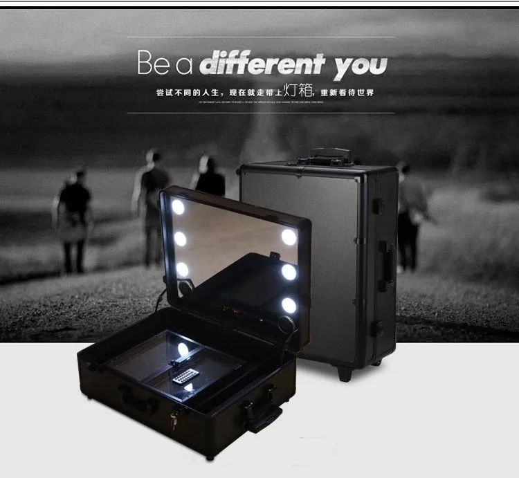 Профессиональный студийный чехол для макияжа со шлейфом и подсветкой