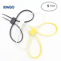 xingo double flex zip tie cuff flex restraints handcuff disposable restraints self locking nylon cable ties 5 pack