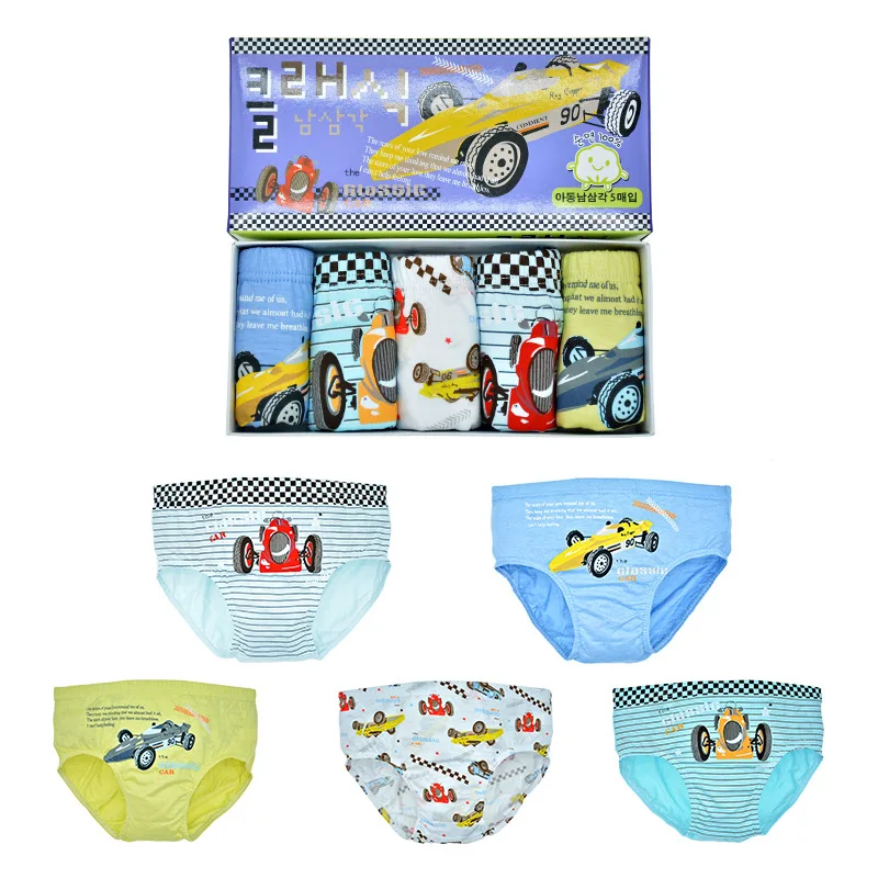 Новое нижнее белье для мальчиков 5 шт./лот детские шорты мягкие модные трусы