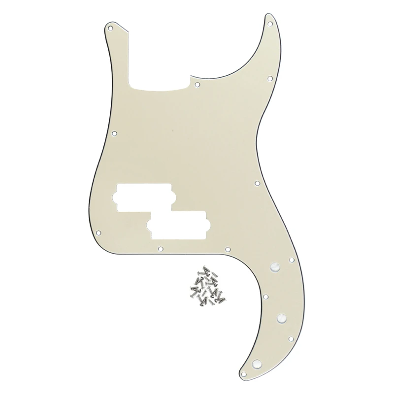 Новинка, 1 шт., 13 отверстий, PB P, Bass Pickguard, царапина, пластина без ферменной конструкции, отверстие и винты для 4 струн, аксессуары для басов, дополнительные цвета - Цвет: cream