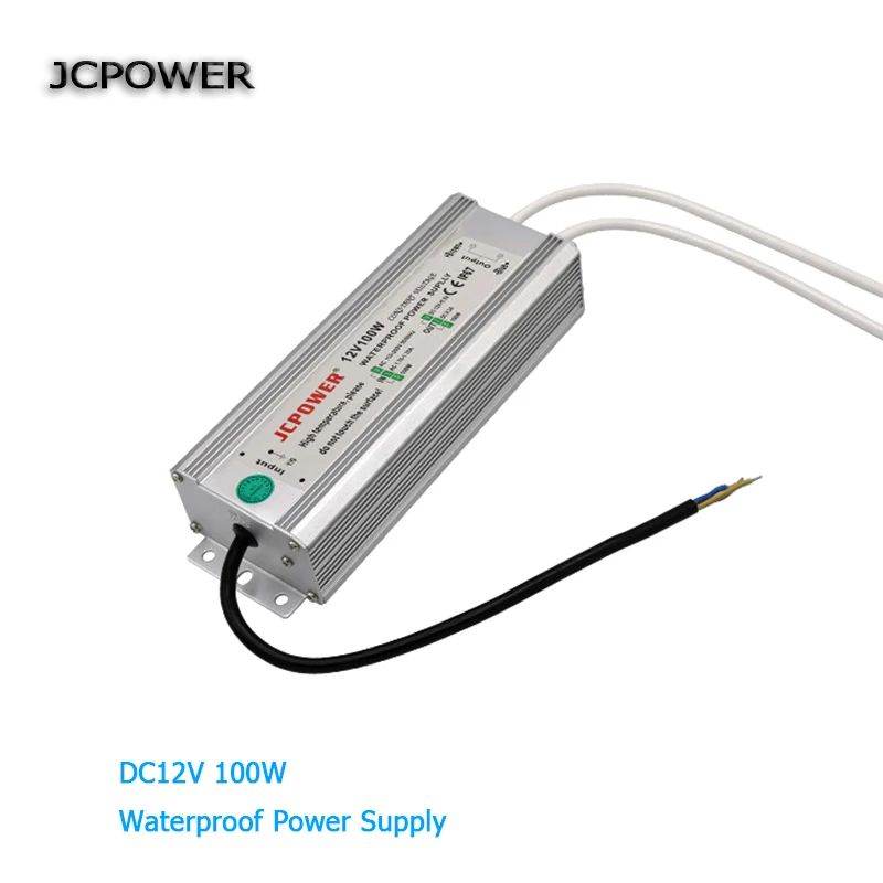 AC110V 260V к DC12V/24V 10W 20W 30W 50W 80W 100W IP67 Водонепроницаемый светодиодный трансформатор