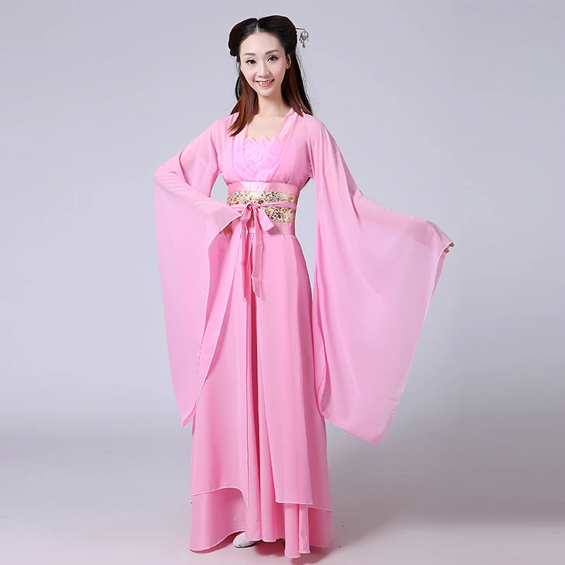 Новый Национальный костюм ханьфу Древний китайский Костюм Hanfu женская одежда