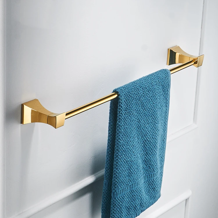 gold bathroom accessories set toilet bursh holder gold polished towel ring bath corner shelf wall mount bathroom products hook free global shipping