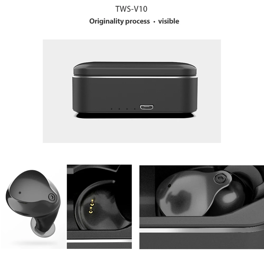 Femperna Bluetooth наушники отпечатков пальцев Touch 5,0 3D стерео Беспроводная гарнитура с 3200 мАч зарядная коробка Спортивная шумоподавление