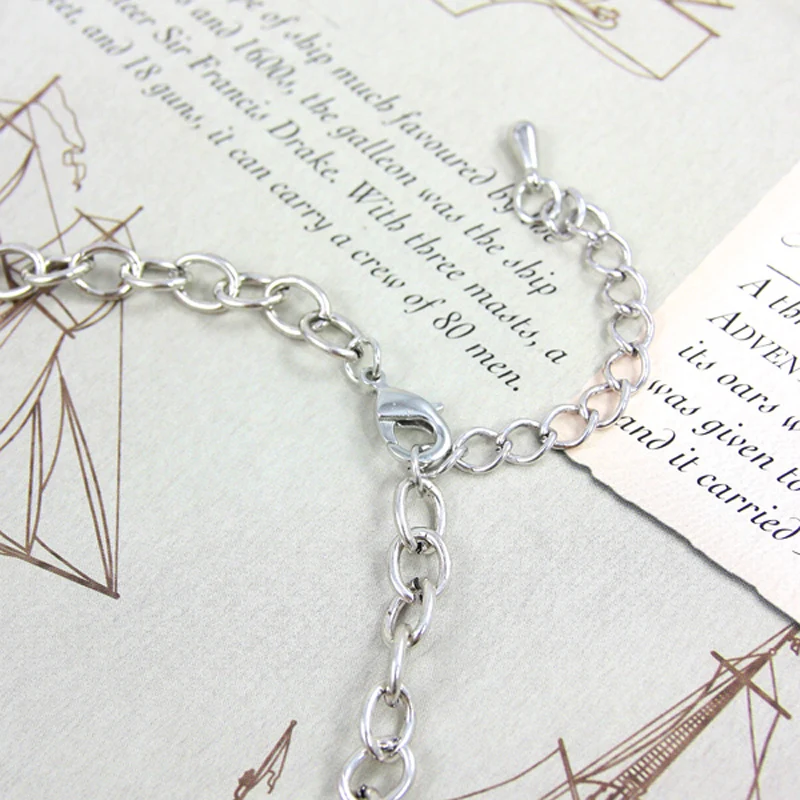 Женское Ожерелье с голубым камнем OCESRIO винтажное длинное серебряное ожерелье