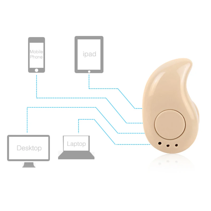 Мини беспроводные Bluetooth наушники в ухо спортивные с микрофоном Handsfree гарнитура
