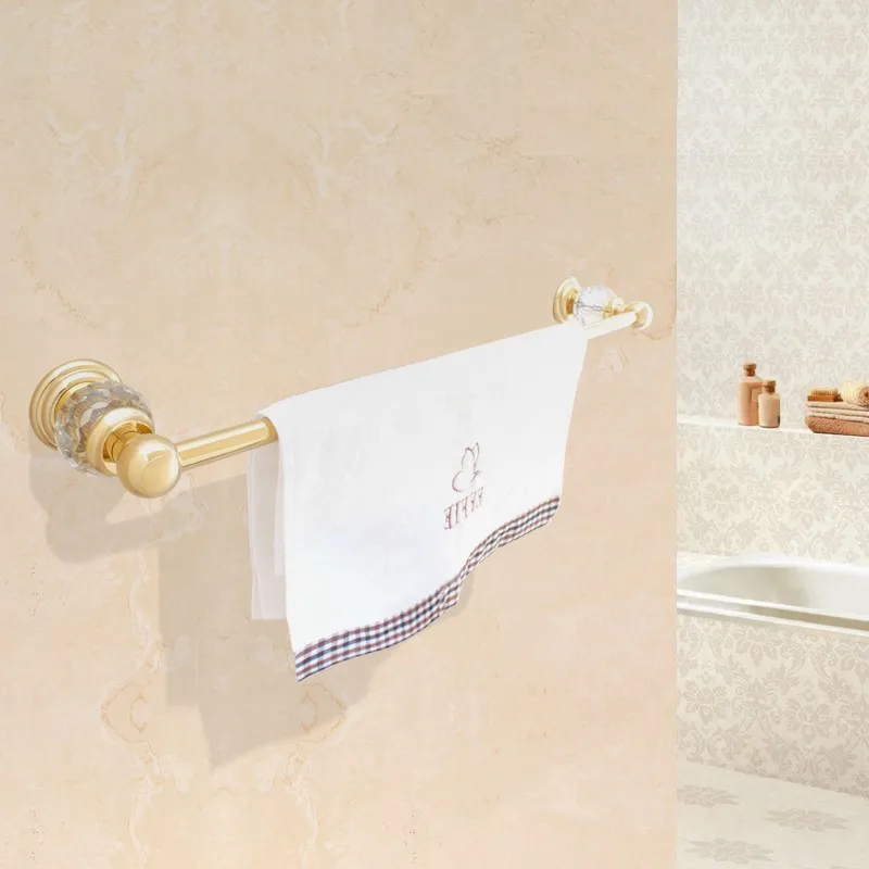 Роскошная золотая вешалка для полотенец из твердой латуни разных стилей