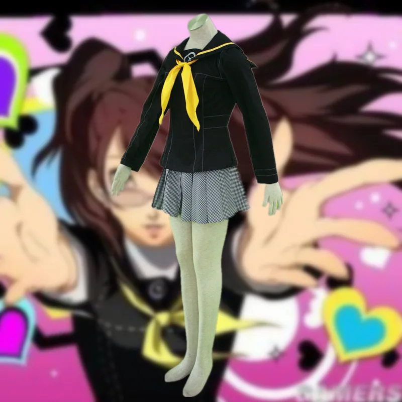 Аниме Persona 4 костюм Rise Kujikawa женщина девушка schoo lunipe Косплей Хэллоуин вечерние