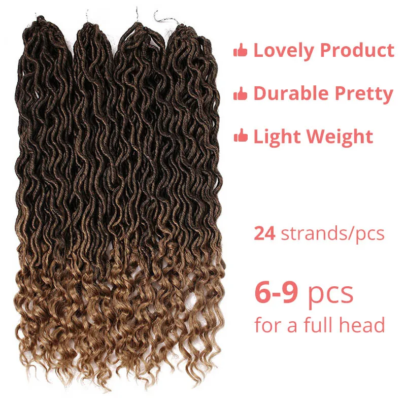 Вязанные крючком волосы для наращивания в богемном стиле Faux locs Curly вязанные крючком плетеные волосы богиня синтетические волосы Ombre Doris beauty