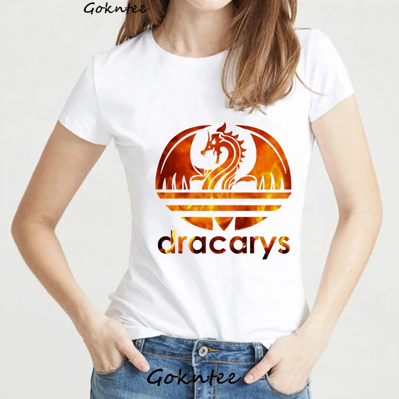 x50305 Dracarys, женская футболка, мама драконов, принт, Винтаж, dames, забавная футболка, Игра престолов, harajuku, летние топы, футболка, femme - Цвет: x50305