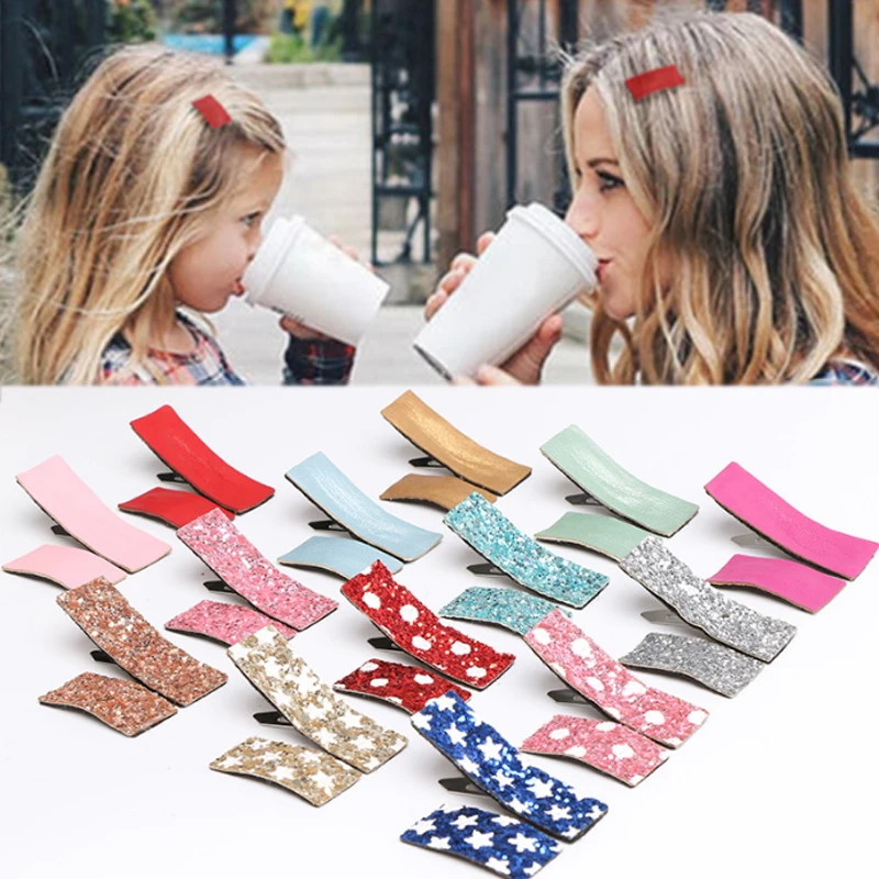 

2018 new cute mother and daughter hairpin parent-child hair accessories sequins stars shiny headband fashion hot