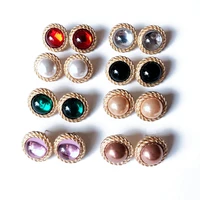 round more colors sweet stud earring