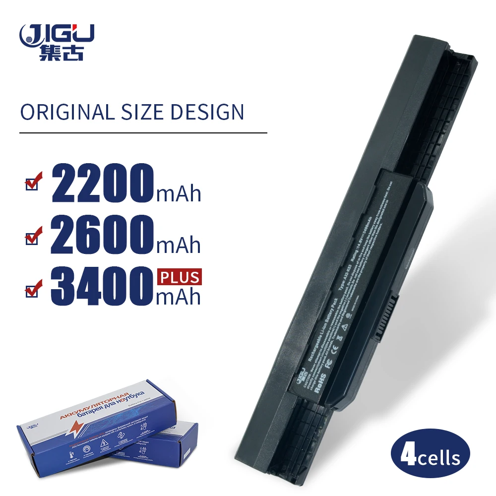 Аккумулятор для ноутбука JIGU 4 ячейки ASUS X54H X53U X53S X53SV X84 X54 X43 A43 A53 K43 K53U K53T K53SV K53S K53E K53J