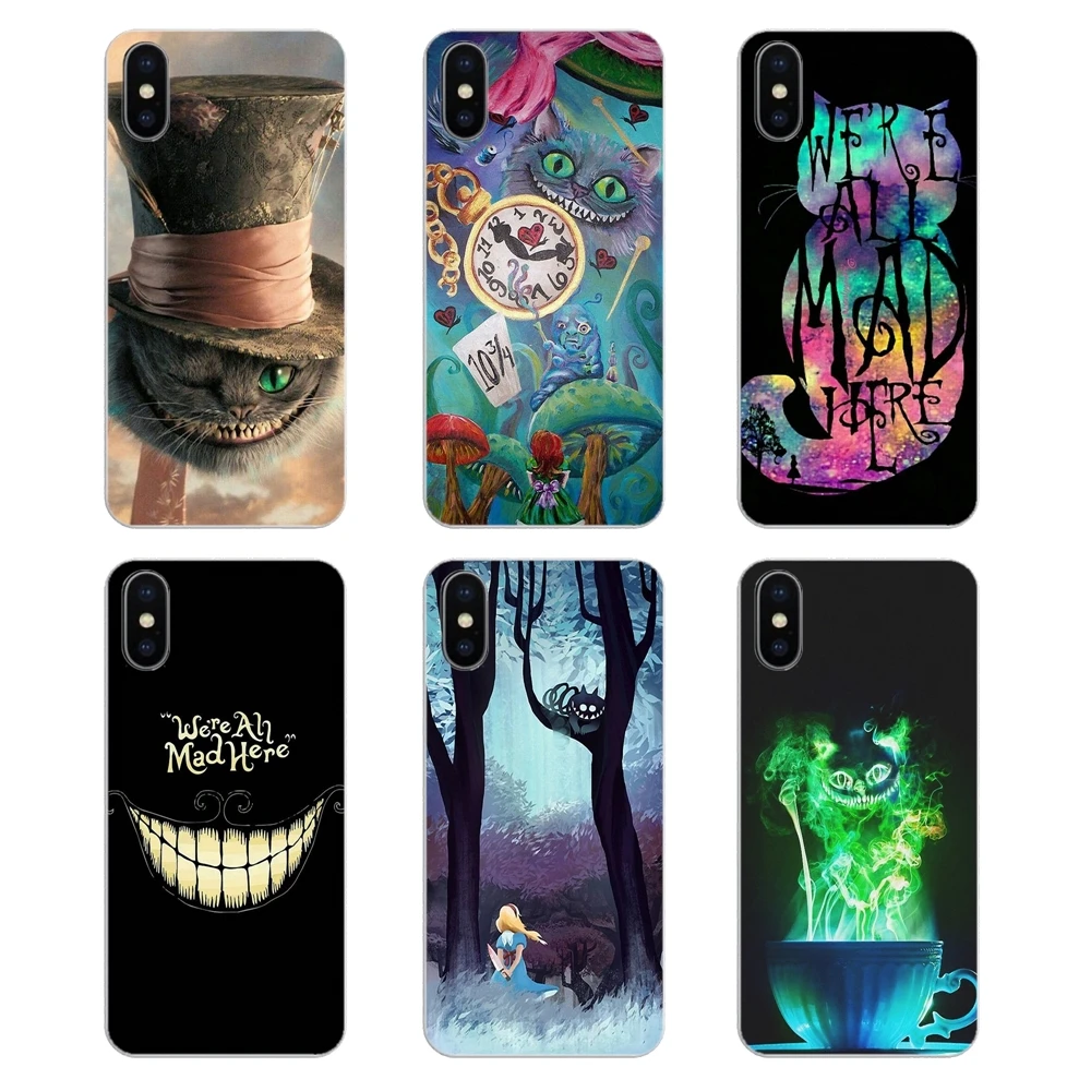 Мягкий чехол для iPhone XS Max XR X 4 4S 5 5S 5C SE 6 6S 7 8 Plus Samsung Galaxy J1 J3 J5 J7 A3 A5 Алиса в стране