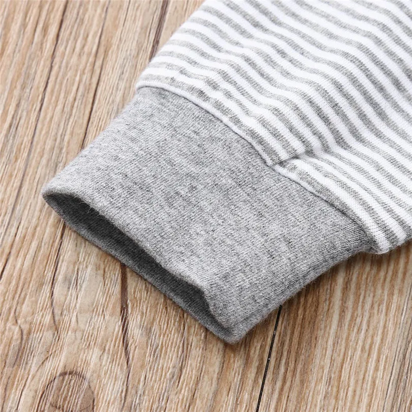 2019 new Newborn Baby Girls Boys Long Sleeve Zipper Packs Stripe Romper Jumpsuit Clothes fashion design #4m19 | Детская одежда и